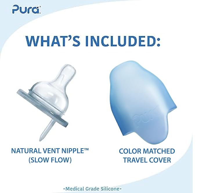 Pura Kiki 5oz/150ml Stainless Steel Anti-Colic Infant Bottle w/Silicone Natural - Image 2