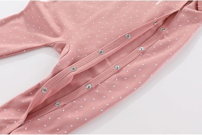 Unisex Baby Boy Girl Footies Rompers Cotton Long Sleeve 3 Pack Infant Jumpsuits - Image 7