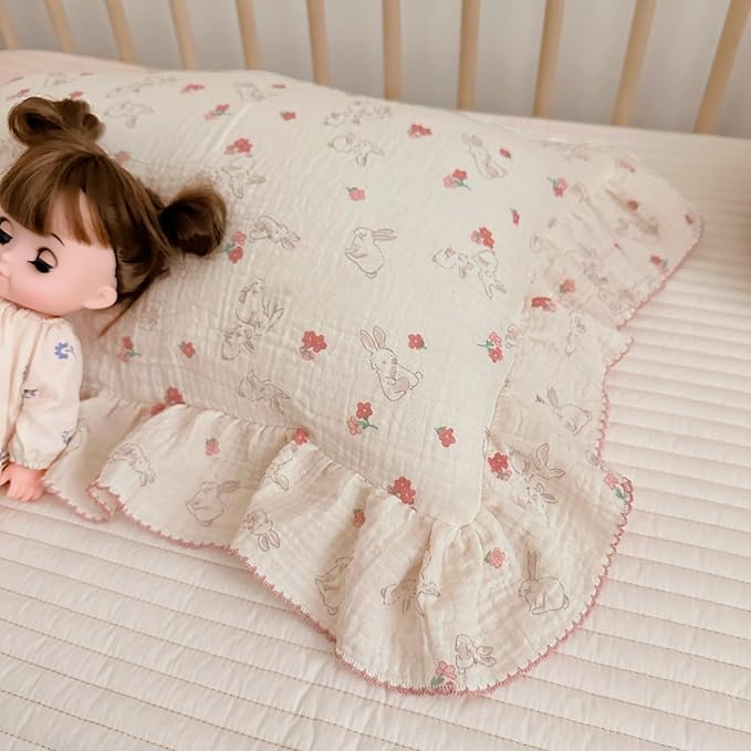 BuLuTu Cute Flower Rabbit Toddler Pillowcase - Image 5