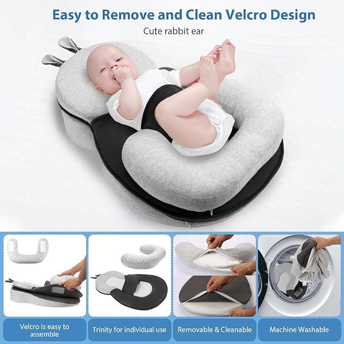 Baby Lounger, Dual-Function Removable Machine-Washable Pad, Lightweight & - Image 2