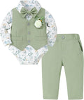 SANMIO Baby Boy Clothes Suits Infant Gentleman Outfit Collared Dress by SANMIO