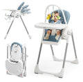 KÜB 3-in-1 Foldable Baby High Chair, 7 Height & 4 Recline Adjustable Seat & Tray by KUB