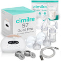 Cimilre S7 Dual Pro Rechargeable Breast Pump & Breast Milk Storage Bags Bundle by CimilreBreastPumpsUSA