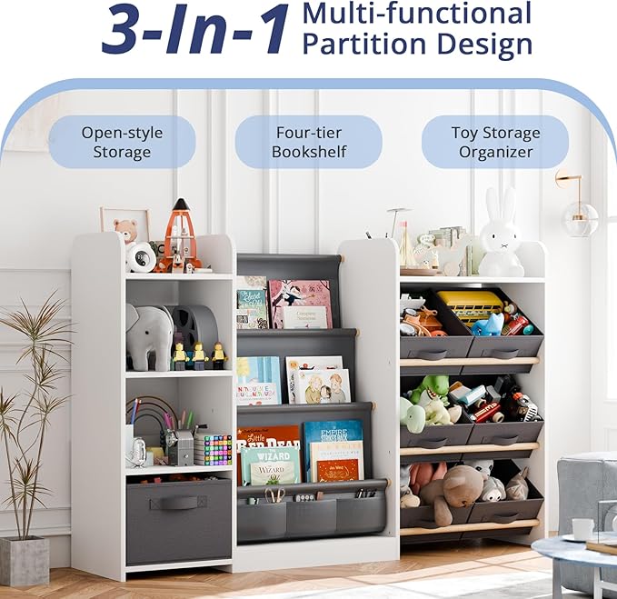Kids Toy Book Storage Organizer - Image 3