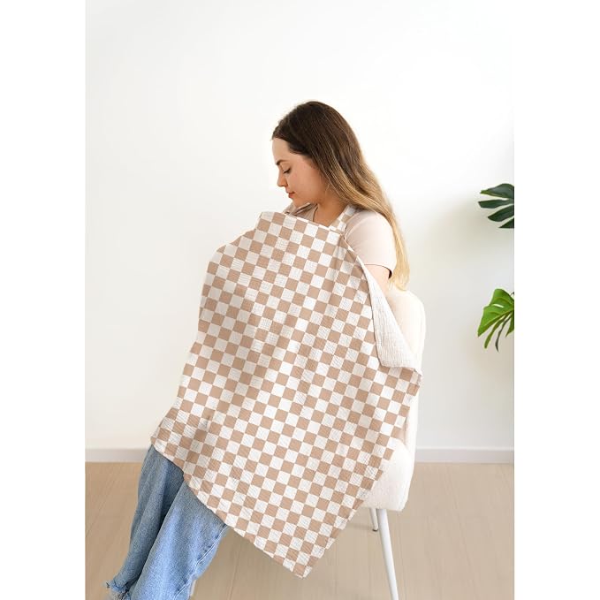 Muslin Nursing Covers for Breastfeeding, Privacy Breast Feeding Cover - Image 3