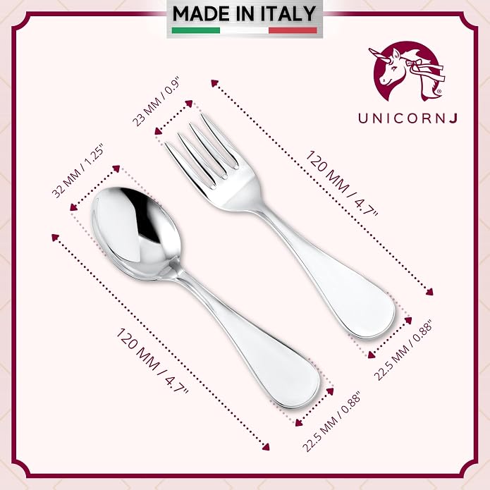 Sterling Silver Baby Spoon Fork Set Personalized Engravable | Complete - Image 2