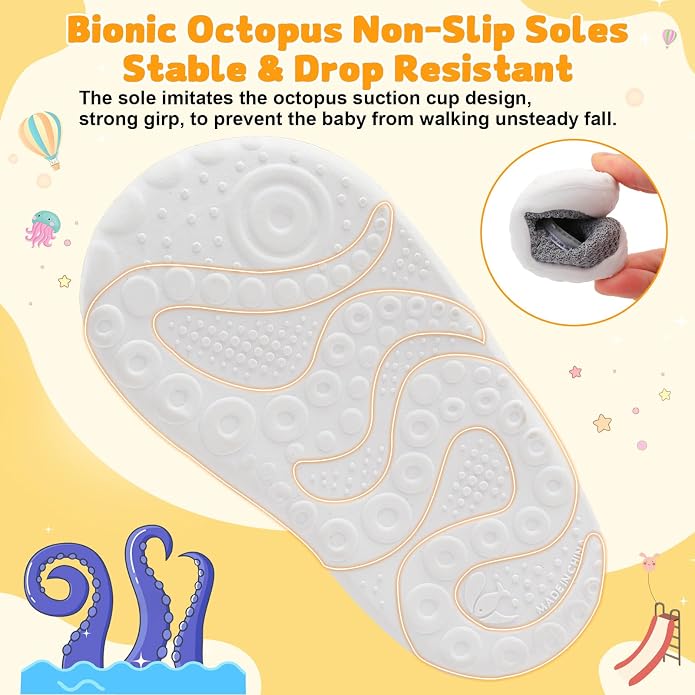 FEETCITY Baby First Walking Shoes Wide Baby Shoes Infant Sneakers Newborn Crib - Image 6