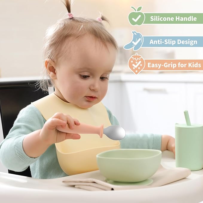 DRKIO 8 PCS Toddler Spoons Set - Image 4