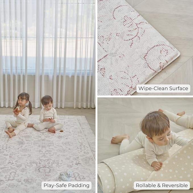 Baby Care Soft Rug 98'' x 59'' Original One-Piece Reversible Rollable - Image 5