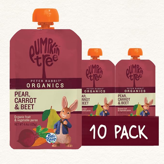 Pumpkin Tree Peter Rabbit Organics Beet, Carrot and Pear, 4.4 Ounce - Image 10