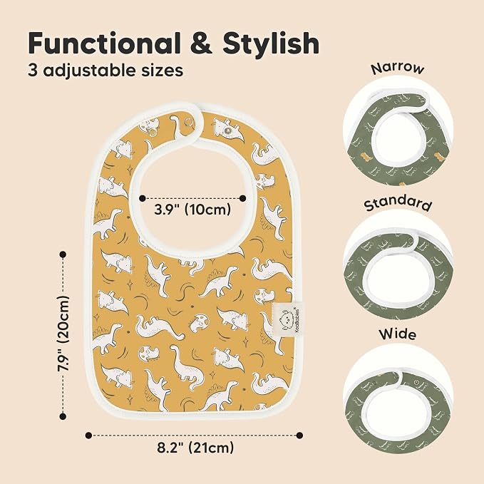 KeaBabies 8-Pack Organic Baby Bibs - Image 2