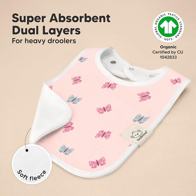 KeaBabies 8-Pack Organic Baby Bibs - Image 4