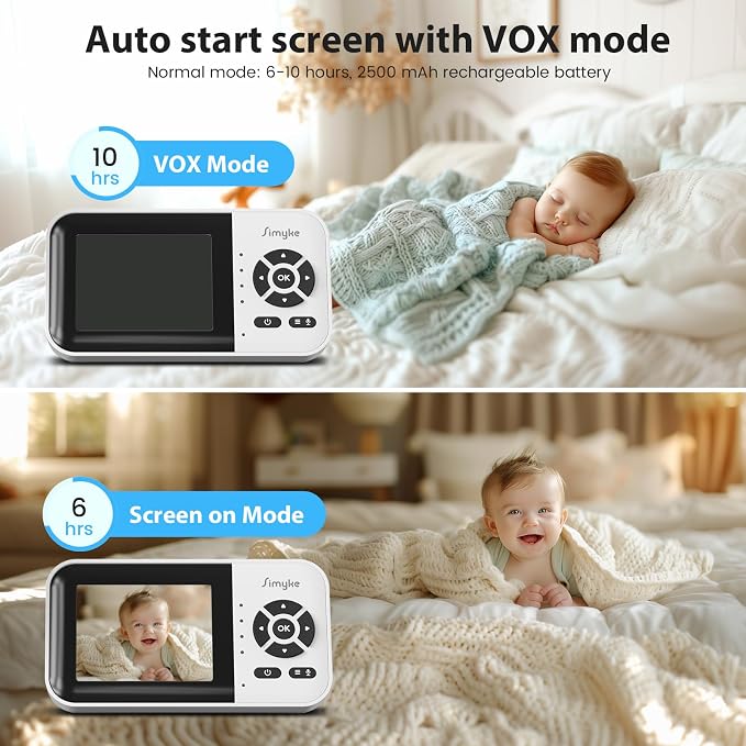 Dual Mode Baby Monitor, 1080p Video APP, 2.8'' IPS Screen, 10-Hour Streaming - Image 5