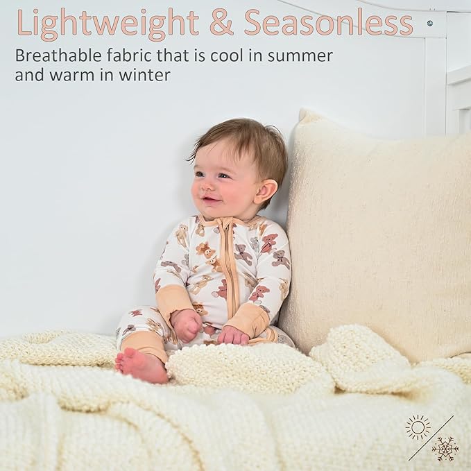 LollyBanks Baby Pajamas, 2-Way Zipper Romper, 95% Viscose Made from Bamboo and - Image 4