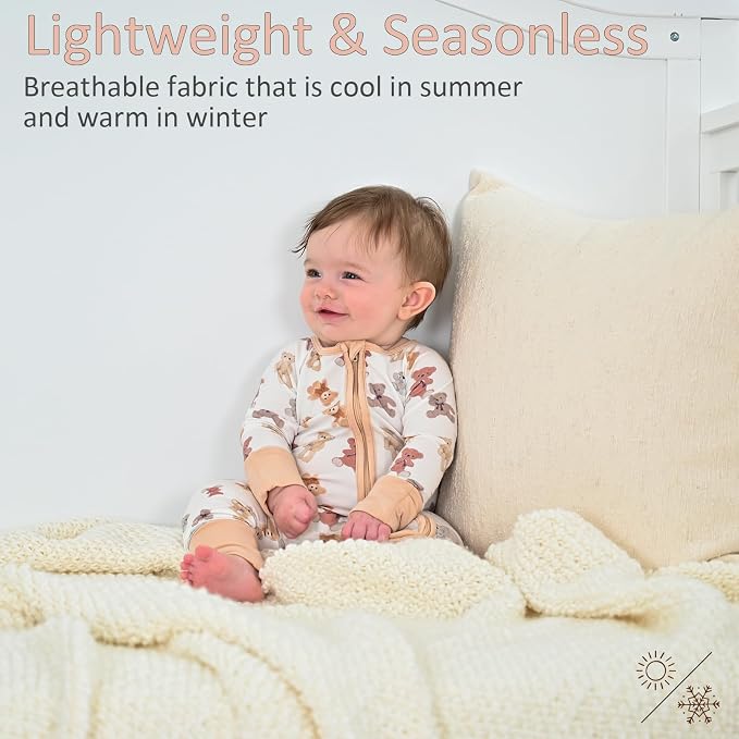 LollyBanks Baby Pajamas, 2-Way Zipper Romper, 95% Viscose Made from Bamboo and - Image 4
