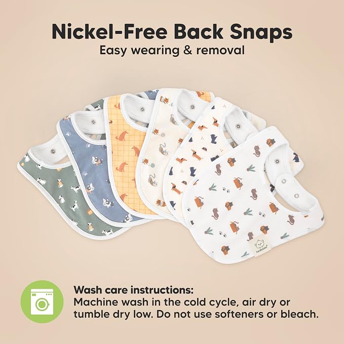 8-Pack Organic Baby Bibs for Boys, Girls - Image 9