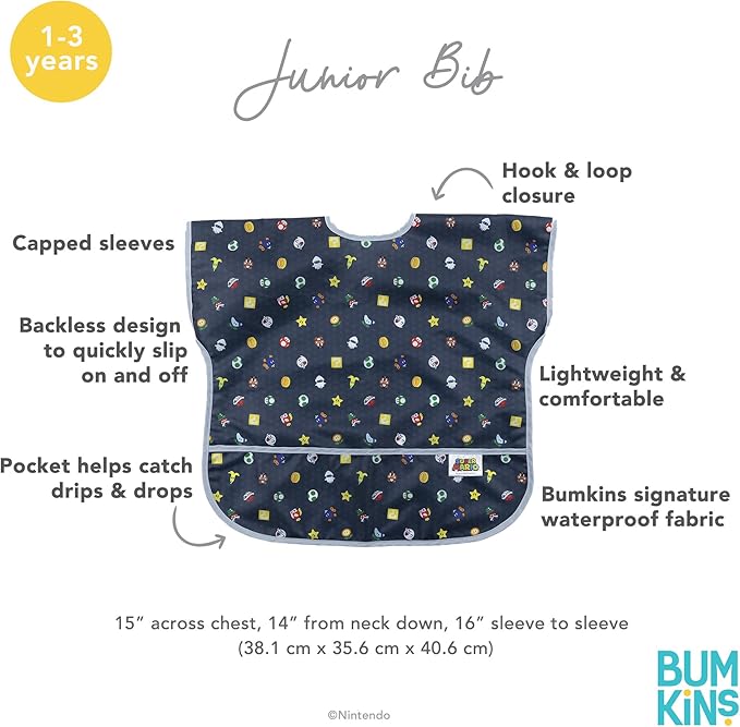 Bumkins Bibs - Toddler Bibs, Waterproof, Large - Image 5