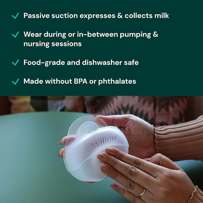 Willow - Silicone Wearable Breast Pump - Passive Suction Milk Collector - Hands - Image 2