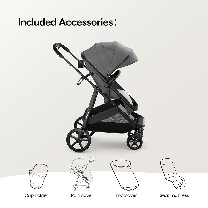 Mompush Wiz 2 in 1 Baby Stroller - Image 3