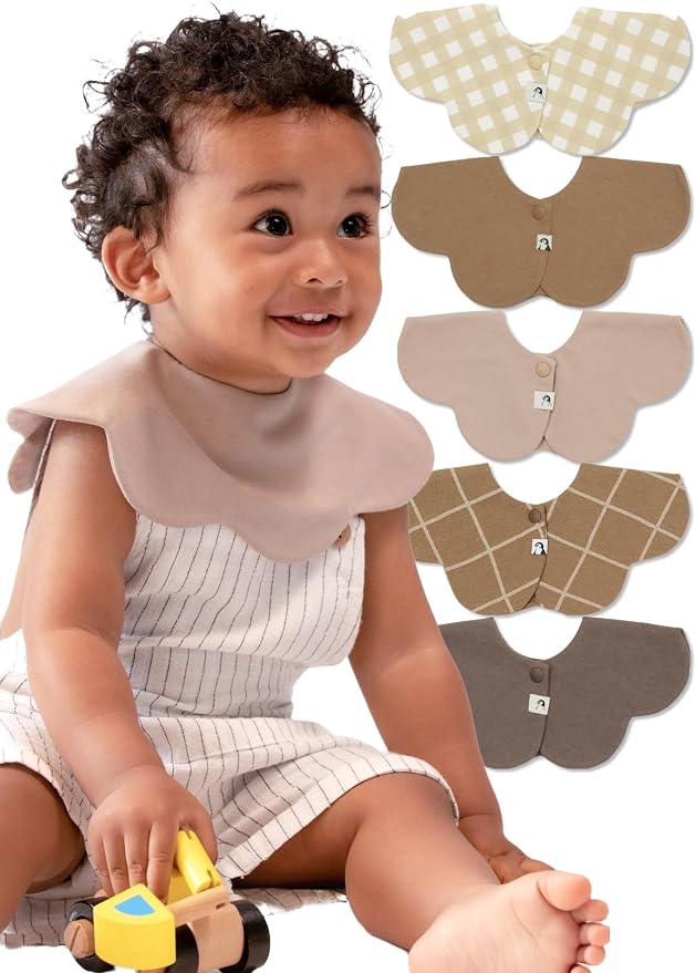 Konny Baby Bibs Set, 360 ​​° Rotate, Soft and Absorbent Bandana Drooling by Konny