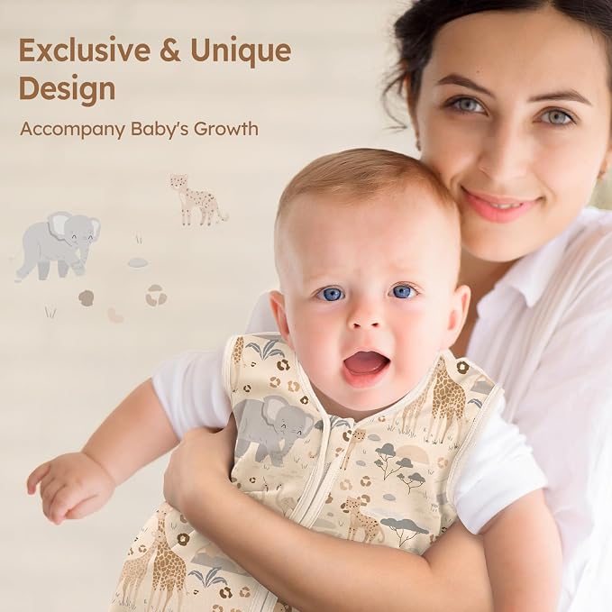 Baby Sleep Sack 6-12 Months 100% Cotton Lightweight 0.5 TOG Wearable Blanket - Image 6