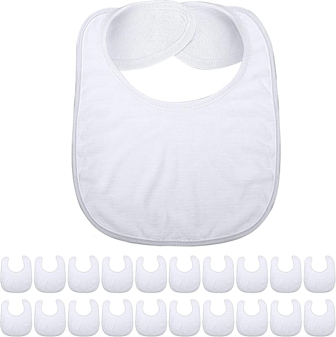 Geyoga 20 Pieces Sublimation Blanks White Bibs by Geyoga