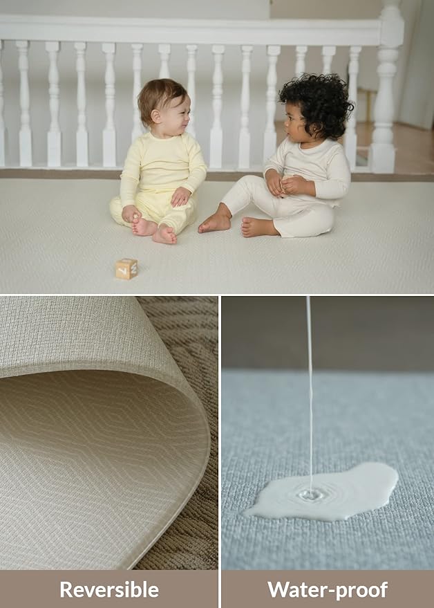 Baby Care Play Mat 82'' x 55'' Original One-Piece Reversible Rollable - Image 4