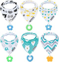 Baby Bandana Drool Bibs 6-Pack and Teething Toys 6-Pack Made by vuminbox