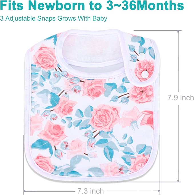 Baby Bibs Soft and Absorbent Organic Cotton Bandana Drool Bibs Set - Image 3