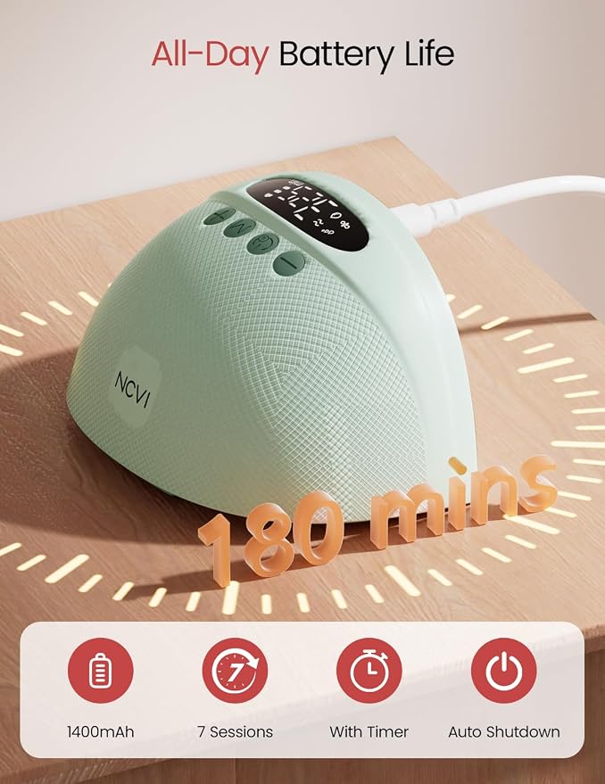 NCVI Wearable Breast Pump Hands Free, Portable Electric Breastfeeding Pump - Image 5