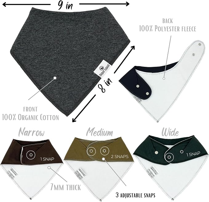 DiaperSquad's Baby Bibs for Drooling and Teething, Bibs for Boys, Baby Girl - Image 4