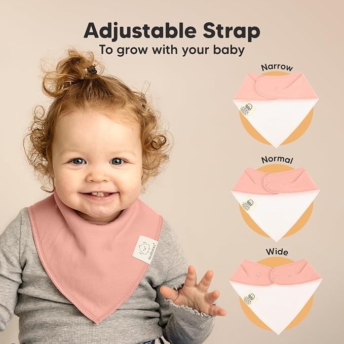 8-Pack Organic Baby Bandana Bibs - Image 3