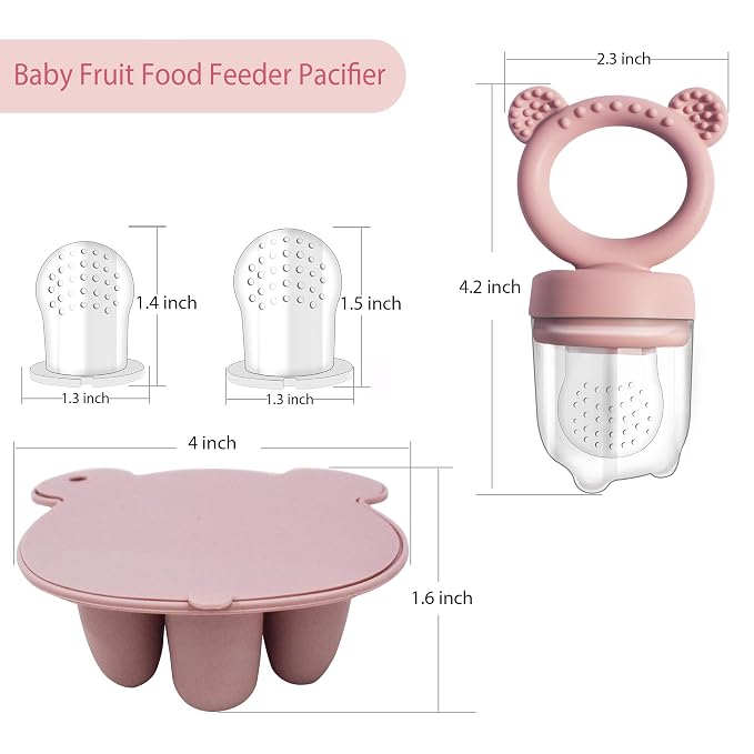Big Spinach Silicone Freezer Tray Baby Fruit Feeder Food Teething Set Must-Have - Image 2