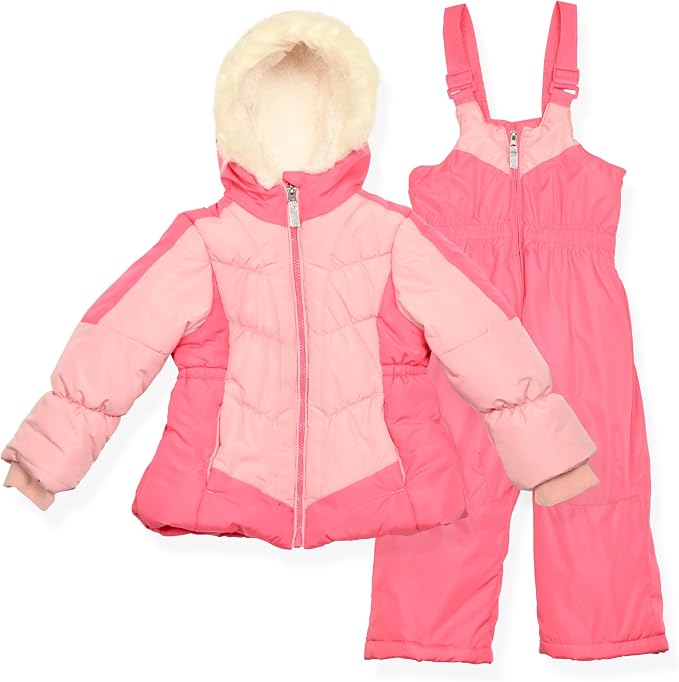 Arctic Quest Little Girls Bib Snow Pants and Ski Jacket Water-Resistant Snowsuit by ArcticQuest