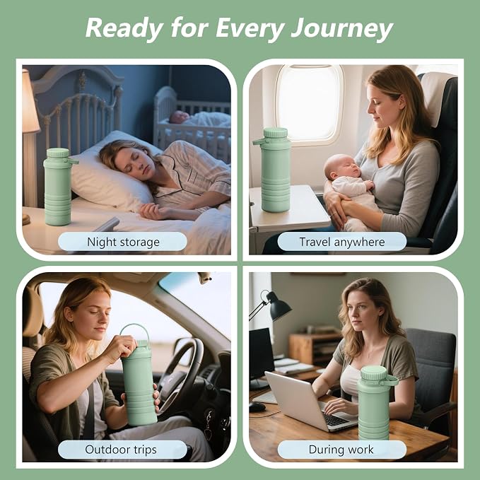 22oz Portable Breastmilk Cooler Bottle, Stainless Steel Breast Milk Chiller - Image 7