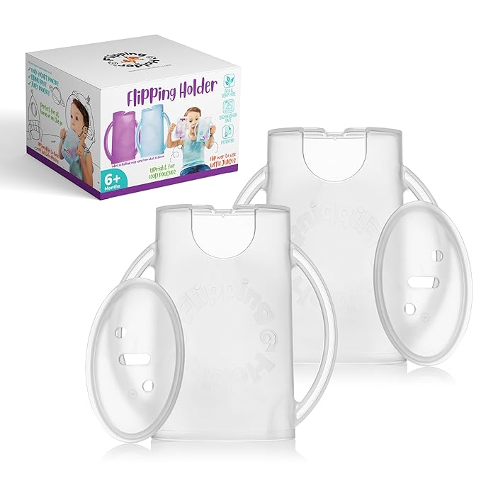Flipping Holder 2-in-1 Baby Food Pouch & Juice Box Holder by FlippingHolder