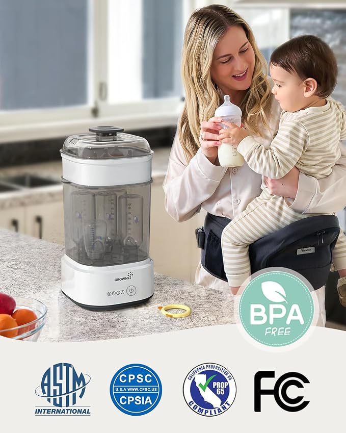 Bottle Sterilizer and Dryer, Compact Electric Steam Baby Bottle Sterilizer - Image 7
