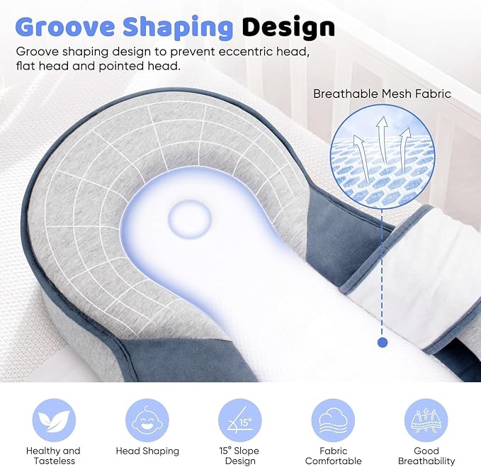 Baby Lounger Pillow for Infant Support Cushion Reflux Breastfeeding Pillow - Image 2