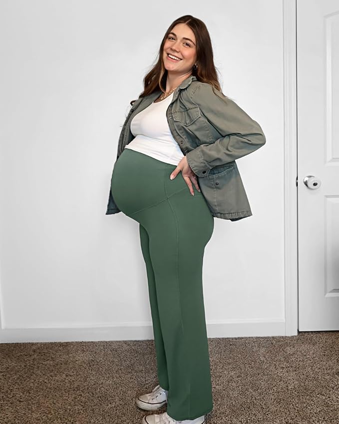 G4Free BareFeel Maternity Dress Yoga Pants Over The Belly Stretchy Work Slack - Image 2
