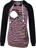 GINKANA Women's Nursing Hoodie Sweatshirt Long Sleeves Breastfeeding Maternity by GINKANA