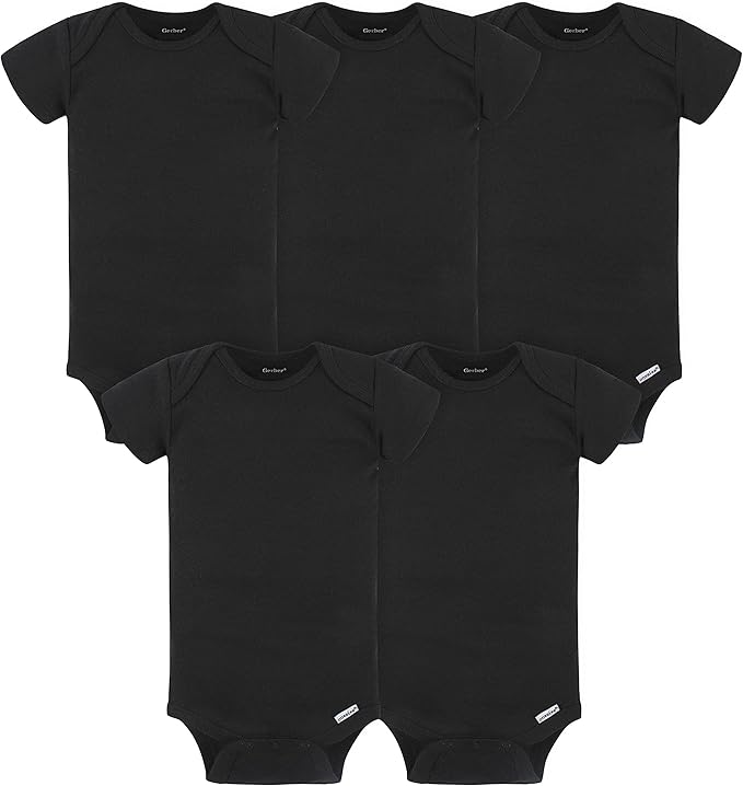 Gerber baby-girls 5-pack Solid Onesies Bodysuits by Gerber