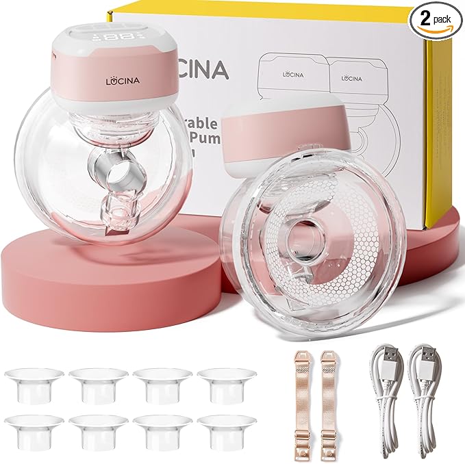 Wearable Breastfeeding Pump Hands Free of Long Battery Life, Portable Electric by LUCINA