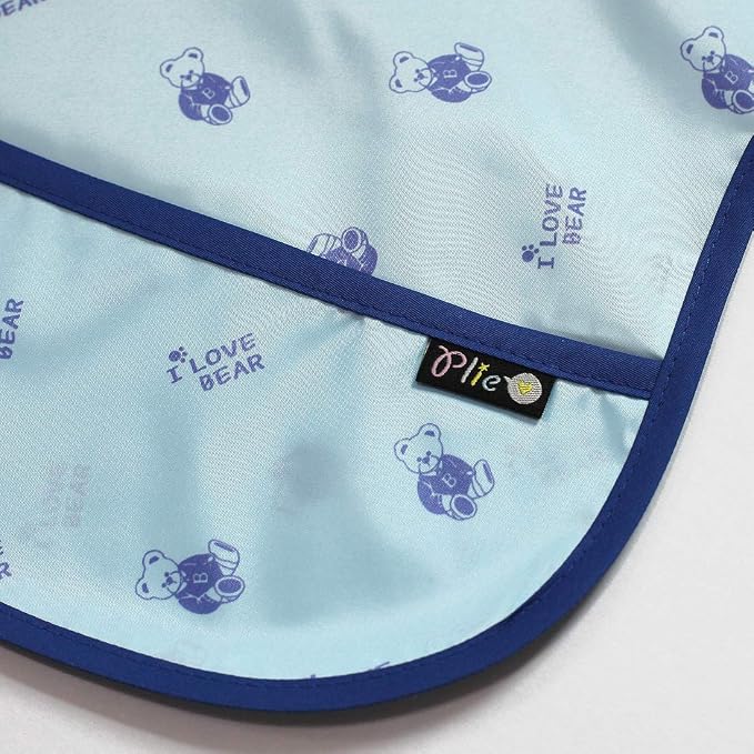 Short Sleeve Waterproof Bib for Toddlers – Feeding Apron for Mealtime, - Image 2