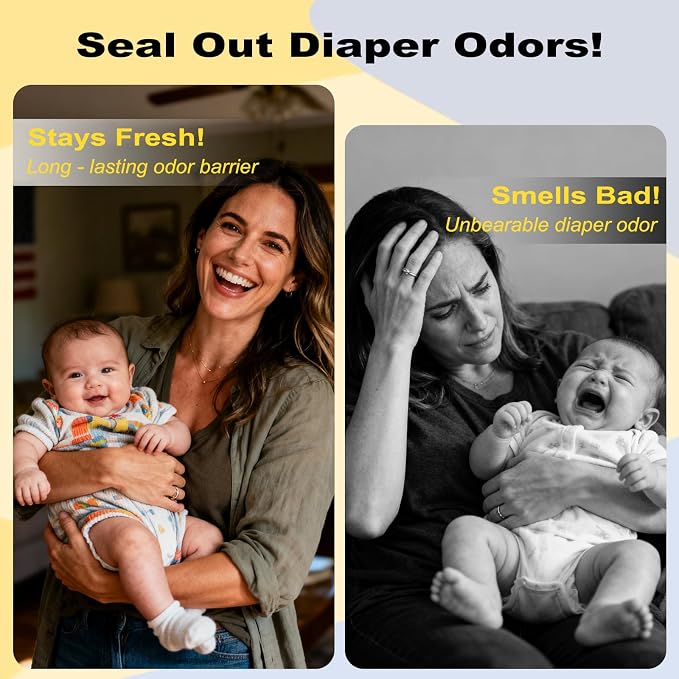 2-Pack Diaper Pail Refills Bags, Compatible - Image 6