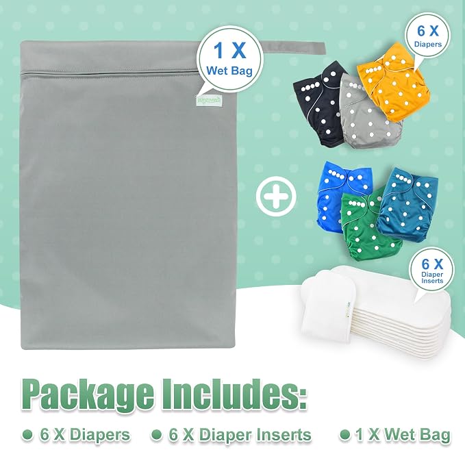 wegreeco Cloth Diapers 6 Pack - Image 6