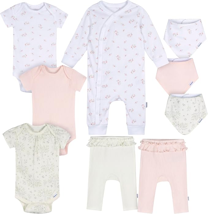 Gerber unisex-baby 9-piece Baby Gift Set by Gerber