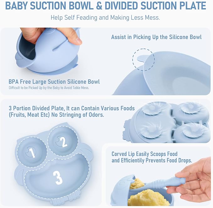 Baby Weaning Set, Silicone Baby Feeding Set, Toddler Weaning Set - Image 4