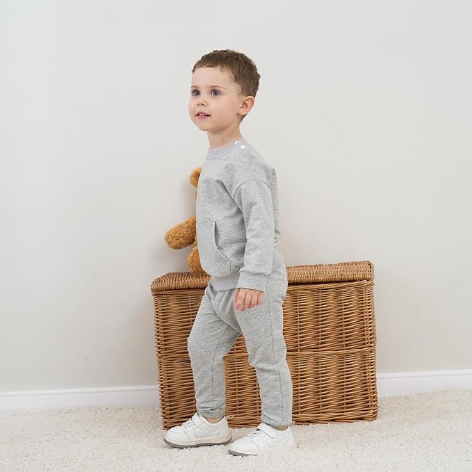 Fullfamous Baby and Toddler Boys 100% Cotton 2 Piece Long Sleeve Sweatshirt and - Image 3