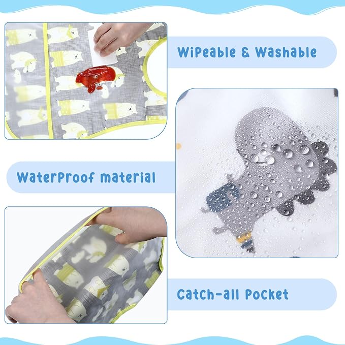 Jeyiour 24 Pcs Baby Waterproof Bibs - Image 3