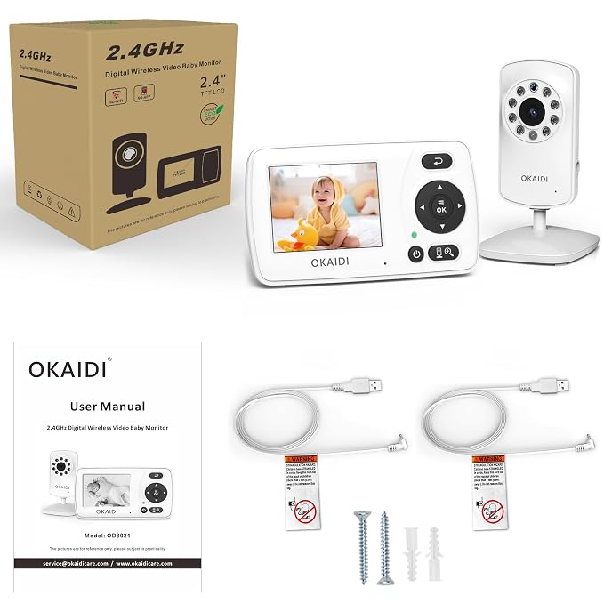 OKAIDI Video Baby Monitor with Camera and Audio, 2.4'' Portable Travel Baby - Image 9